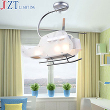 M Best Price 5.5kg Helicopter Shape White Light L60xw46xh62cm E27x3 LED Bulbs Cartoon Children Room Glass Ceiling Lamp