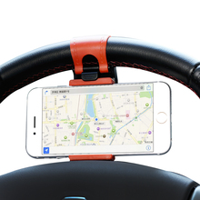 Universal Use Steering Wheel Phone Socket Holder Phone Navigate Car Wheel Stand Case Cover For iPhone For Samsung General Black