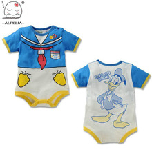 Cartoon Cotton Baby Rompers Summer Short Sleeve Baby Wear Infant Jumpsuit Boys Girls Clothes Roupas De