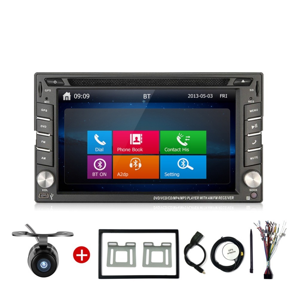 Autoradio 2DIN Car Video Player detector DVD Stereo GPS bluetooth dash camera charger tracker sub steering wheel parking For vw