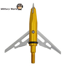 3pcs lot Hunting Steel Arrow Tip Broadheads For Compound Bow Military Shooting 57mm 2 Blade 100