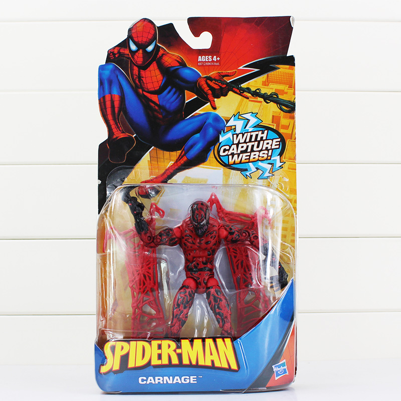 1Pcs 15cm Superheroes Spiderman Figure Spider-man PVC Action Figures Toys With Capture Webs Boxed Great Gift Free Shipping