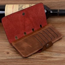 New 2015 Top Vintage Brand Wallets Western Cowboy Hasp Genuine Leather Wallet For Men Bags Free
