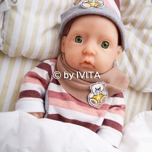 IVITA 850g 11inch font b Hair b font Painted So Cool Lovely FULL BODY SILICONE Reborn
