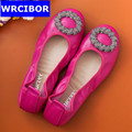 2017 new Summer genuine leather women flats shoes female casual flat women loafers shoes slips leather