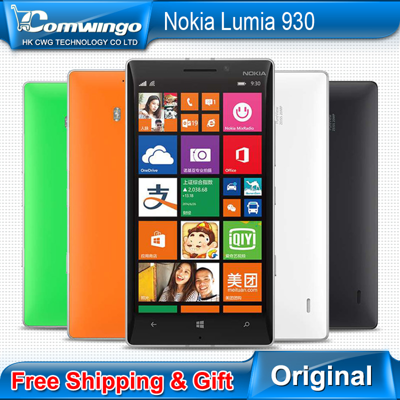930 Original Nokia Lumia 930 Mobile phone Qualcom 800 Quad core 2GB RAM 32GB ROM 20MP