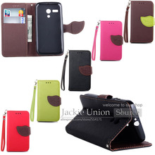 Leather Flip Leaf Style Stand Wallet Card Holder Case Cover for Motorola Moto G XT1028 XT1032