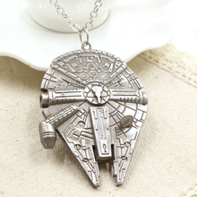 Hot Sale Movie Star Wars Millennium Falcon Alloy Necklace Pendant Fashion 2015 Classic Jewelry For Women