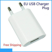 White color 5V 1A EU Plug USB AC Power Wall Charger Adapter for all Apple iPhone 6 4 4S 5 5s iPod Touch EU Charger