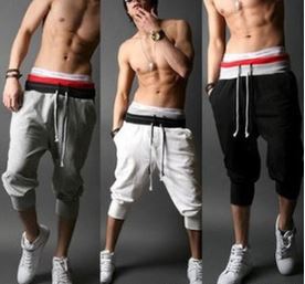 Free Shipping 2015 New Men Casual Sports Shorts loose male trousers Harem shorts 4 Color S