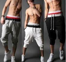 Free Shipping 2015 New Men Casual Sports Shorts loose male trousers Harem shorts 4 Color S