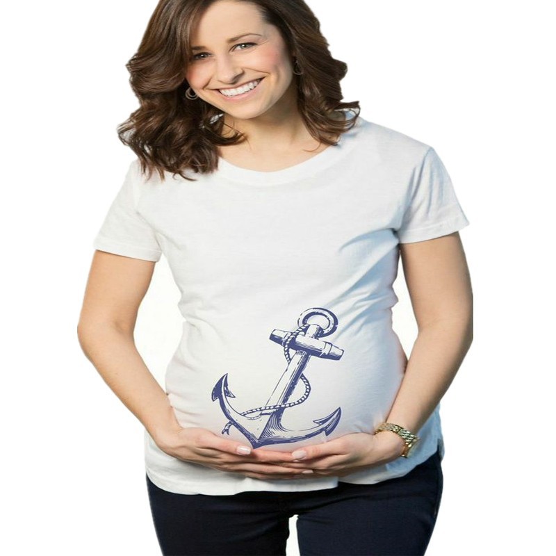 EAST-KNITTING-K28-New-Fashion-2015-Maternity-Clothing-With-Anchor-Funny-Maternity-T-Shirt-For-Pregnancy