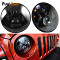 Free shipping Black 7 Round Headlight For Jeep Wrangler 97 15 Hummer Toyota Defender 7 inch