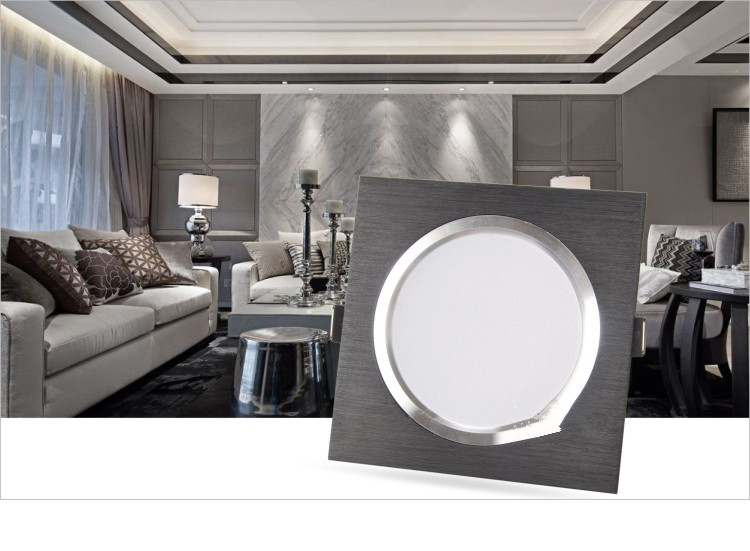 Description Picture 3 of item2.5inch Downlight LED 6w 9w 12w 220v Nature White Square Recessed LED Lamp Spot Light for Living Room Foyer Bedroom Kitchen