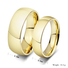 18K gold filled rings for men and women wedding and engagement ring stainless steel alianca