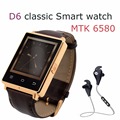 Newest Smart watch D6 RAM1G ROM 8G MTK 6580 1 3GHz quad core wristwatch multi languages