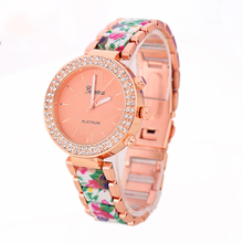 Ginebra flor de Rose relojes de marca de moda de lujo Relogios relojes de pulsera de cuarzo para mujer Reloj Reloj de pulsera para mujeres