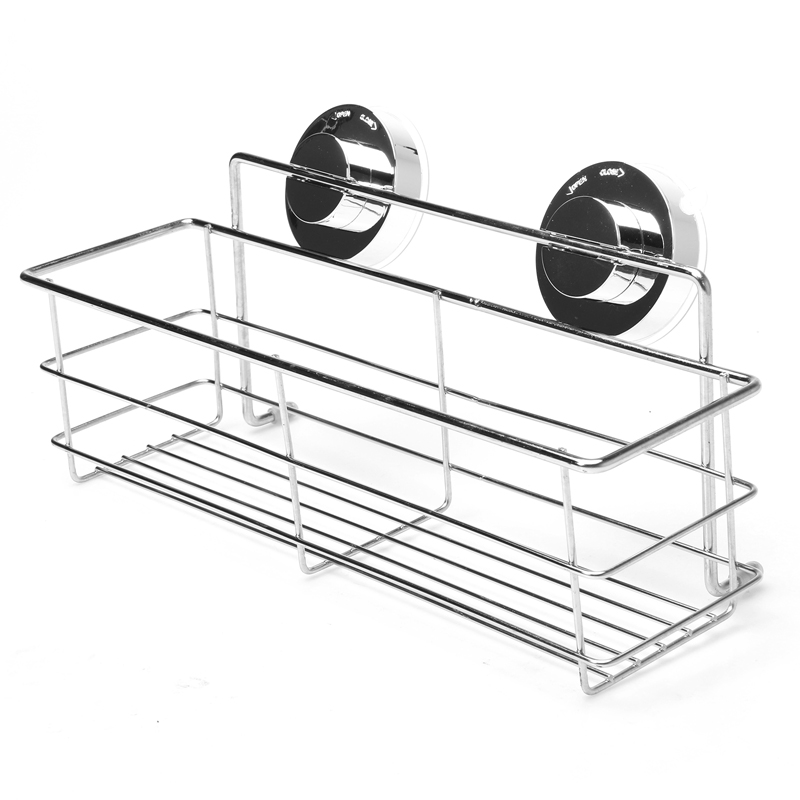 Stainless Steel Suction Shower Basket Kitchen Storage Rack Shelving Racks for Home Use