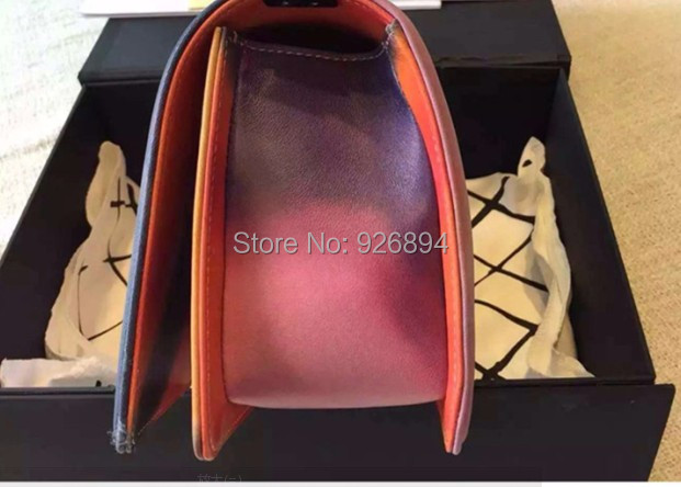 New Design Famous Brand LOGO Graffiti Colorful Genuine Leather