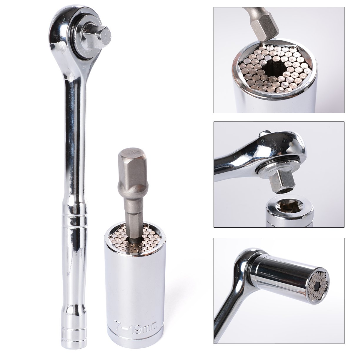 Universal Socket torque Wrench Power Drill Adapter 3 Piece Car Repair