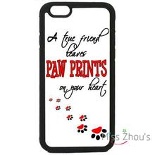 For iphone 4/4s 5/5s 5c SE 6/6s 7 plus ipod touch 4/5/6 back skins mobile cellphone cases cover Cute Paws Paw Prints Dog Cat Pet