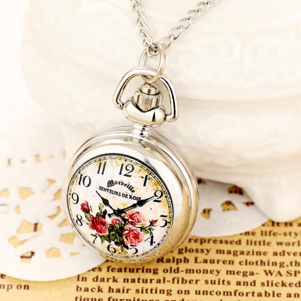 2015 Hot Sale Ladies Pendant pocket Watches Small Clock With Long Chain Quartz Steampunk Mini Gifts