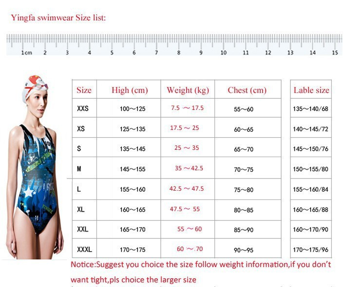 Yingfa Size Chart