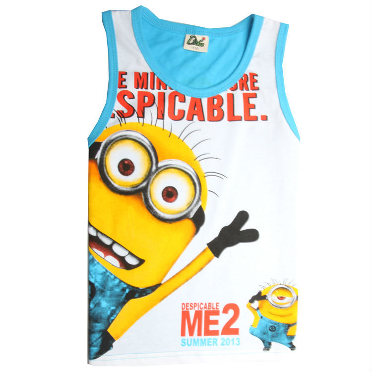 2015 New minion boys clothes boys t Shirt roupas infantis menino Fashion despicable me t shirt