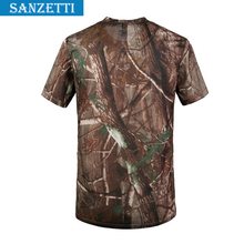 Summer Outdoors Hunting Camouflage T shirt Men Breathable Army Tactical Combat T Shirt Military Dry Sport