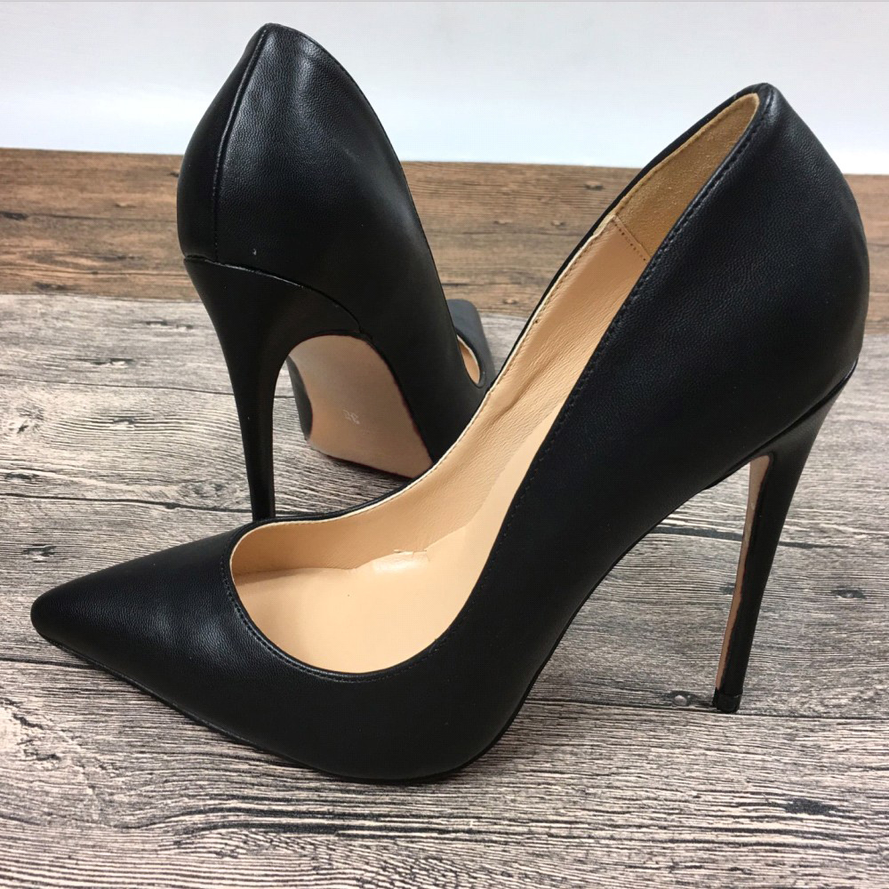 New Black Lady High Heels Exclusive Brand Shoes 8cm 10cm12cm Female High Heels Professional
