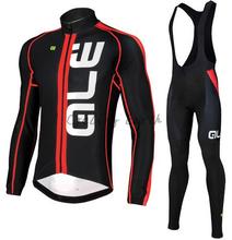 ALE 2016 Winter thermal fleece clothes cycling jersey bib pants MTB bicycle wear set ropa maillot ciclismo