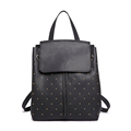 Fashion New Small Rivets Backpack Korean Trend Preppy Style Concise Travel Bag Women Solid Color Drawstring