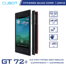 New Original Cubot GT72+ Android Smartphone MTK6572 Dual Core 4GB ROM Mobile Phone 4.0” Screen 5MP Camera CellPhone 3 Colors