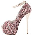 hot summer women High heeled shoes Nightclubs Toed Superfine with Fish head sandals shoes Polka Dot