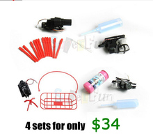 WLtoys V959 V222 V262 V912 interchangeable Spare Parts(Missile Launcher+Bubble Blower+Hook Basket+Water Cannon). Free Shipping.