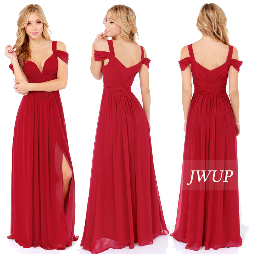 Sexy long evening dress off the shoulder sweetheart neck party evening gown elegant chiffon robe de