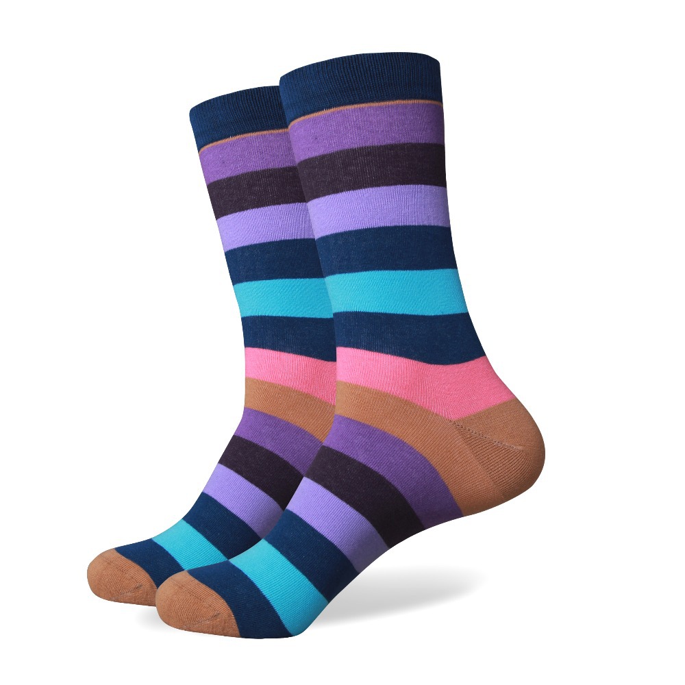 Free Shipping combed cotton brand men socks colorful dress socks 5 pair lot 