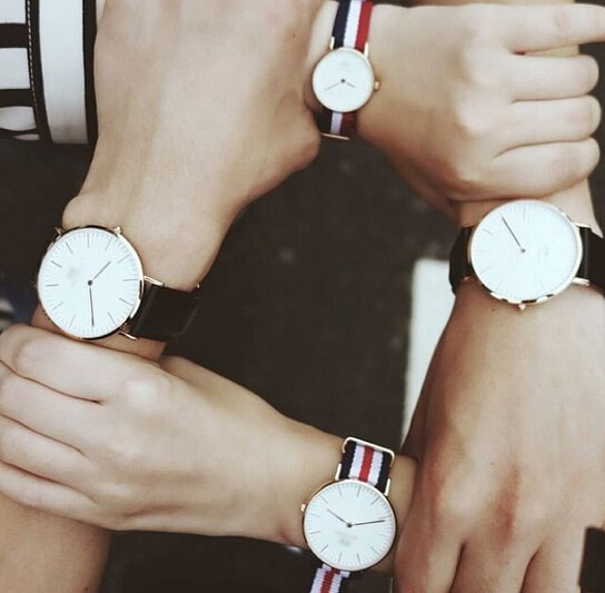 2015 Newest Brand Casual Watch Men Women Leather Sports Military Quartz Wristwatch Clock hombre 40mm