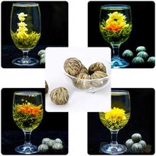 4 Balls Different Handmade Blooming Flower Green Tea Home Wedding Gift 1ON6 1OP3