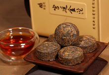 Free shipping Chinese Yunnan Puer Tea healthy green food tea cooked tea gift box Gold block