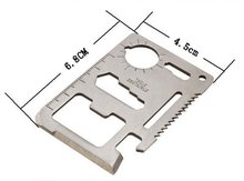 5 X New Hot Sales 11 In 1 Tab Survival Pocket Card Stainless Army Multifunctions Tool