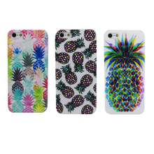 2015 NEW NOVELTY Fruit Pineapple Transparent Case Cover For Apple i Phone iPhone 4 4S 5