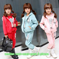 New kids girl sweet brand cotton suit for 3 14 year girls winter warm clothing children
