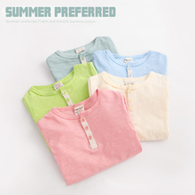 Bamboo boys cotton short-sleeved T-shirt 2016 summer children’s clothing baby summer shirt bottoming shirt tide