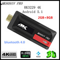 Newest 2GB MK809IV Pro RK3229 Quad Core Android 5 1 Smart Mini TV Stick HDMI TV