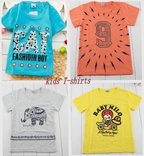 2015 summer new 1 pcs 100% cotton Good quality kids boys shirts 2-6 year t shirt for girls
