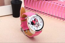 Casual Lovely Mickey Watch For Kids Women Ladies PU Leather Cartoon Watches Dress Quartz Wristwatch Relogio Feminino Reloj Mujer