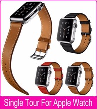Latest Single Tour Leather Band For Correas Apple Watch 38mm 42mm With 1:1 Original Metal Adapters For Apple Watch Accessories