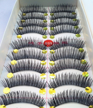 Free Shipping 100 Handmade 10Pair Thick Long False Eyelashes Mink Eyelash Eye Lashes Voluminous Makeup