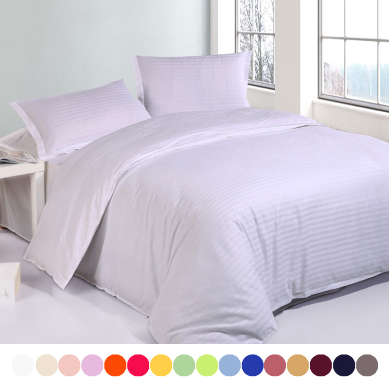 Cotton satin Hotel duvet cover set,Solid Double single bedding set king size,customizable,Contain duvet covers pillowcase#QY38